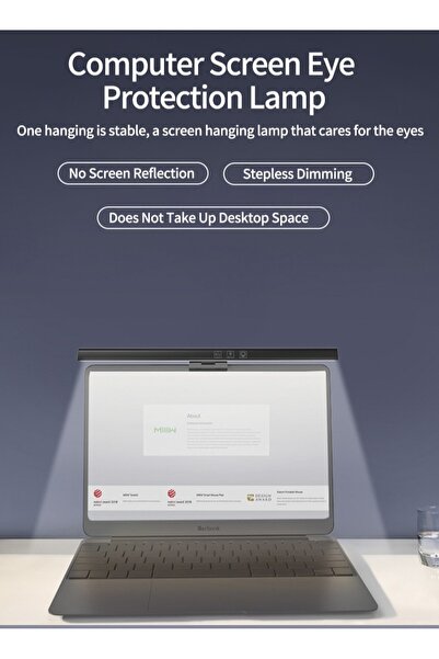 FlashHawk مصباح شاشة كمبيوتر محمول مزود بمنفذ USB للمكتب/المنزل/الألعاب/المكتب مع سطوع قابل للتعديل
