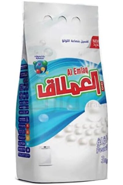 Al Emlaq مسحوق غسيل الملابس الأوتوماتيكي - برائحة اللؤلؤ المنعشة - كيس 3 كجم