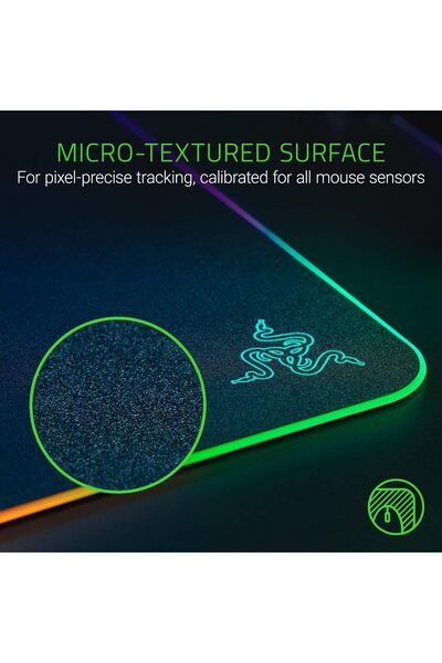 RAZER Firefly V2 Gaming Mouse Pad - Chroma RGB, Micro-Textured Surface