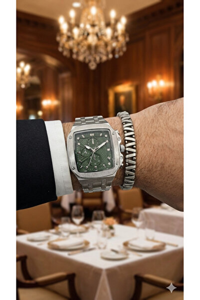 Leerybee Bileklik Hediyeli Çelik Son Moda Erkek Kol Saati