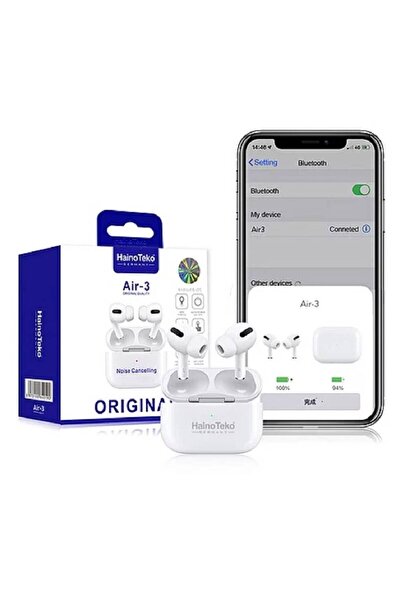 HAINOTEKO سماعة هاينو تيكو ألمانيا إير 3 اللاسلكية بتقنية البلوتوث للهواتف المحمولة والأجهزة اللوحية