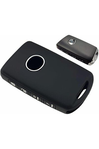 genernic REPROTECTING Silicone Key Fob Cover for 2019-2023 Mazda 3/6/CX-30/CX-5/CX-9/CX-50 - Black/Grey