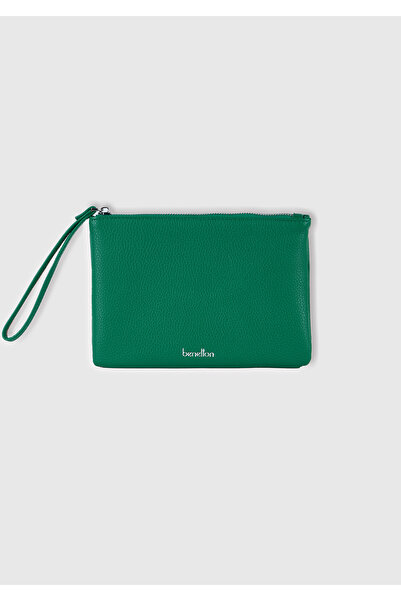 United Colors of Benetton Unisex Green Clutch Bag