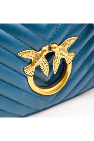 PİNKO LOVE CLICK MINI SHEEP NAPPA PETROL CHEVRON