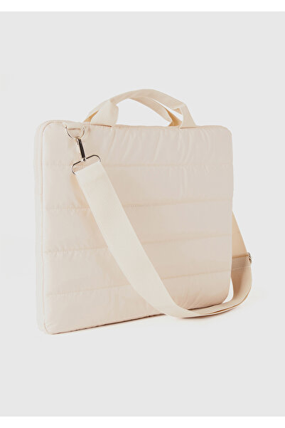 United Colors of Benetton Unisex Cream Laptop Bag