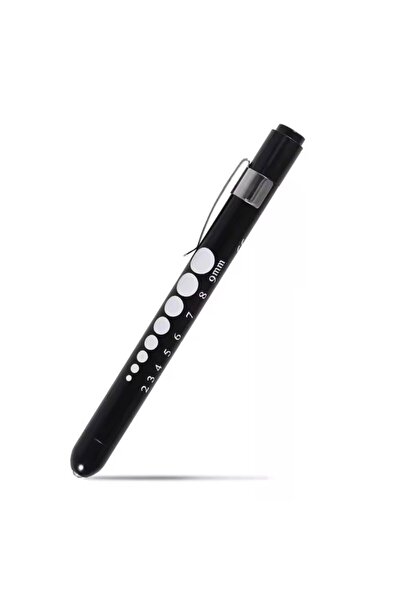 Choice ضوء قلم طبي صغير محمول LED مصباح يدوي صغير أبيض أسود (رأس محدب) مصباح يدوي صغير أبيض أصفر