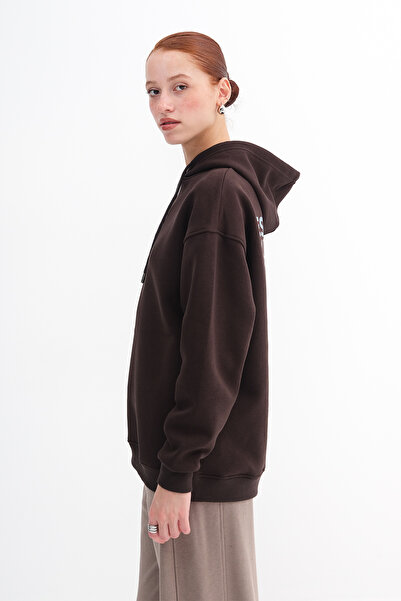 Addax Teddy Bear Printed Fleece-Lined Sweatshirt S12691