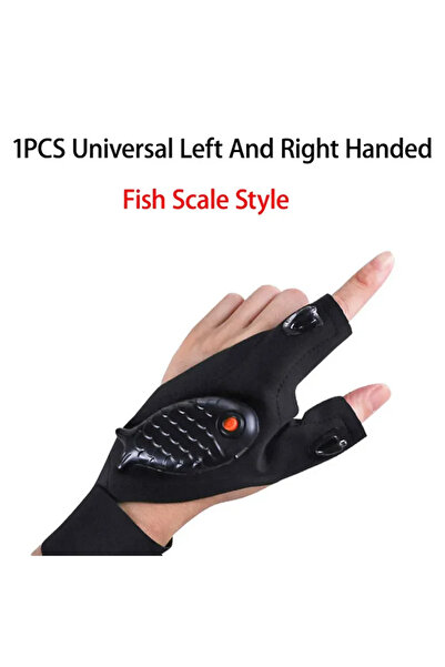 Choice قطعة واحدة من مصباح LED يدوي بمنفذ USB، قفازات صيد بدون أصابع، مقاومة ...