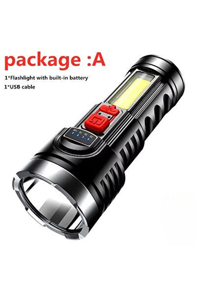 Choice مصباح يدوي LED عالي الطاقة من Stay 1 COB قابل لإعادة الشحن عبر USB ومقاوم للماء للتخييم والمشي لمسافات طويلة وصيد الأسماك