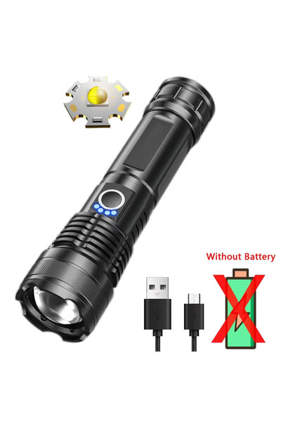 Choice A06A B No battery High Power Strong Light Long Range LEP Flashlight USB Charging 26650 Lithium Batte