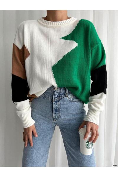 Modafeminen Tricotaj pulover TR0212 smarald