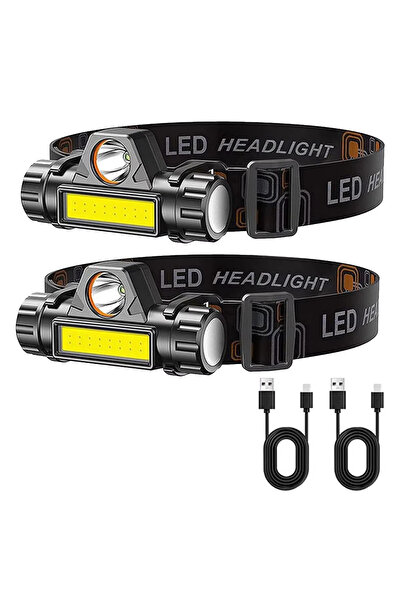 Choice4 101 جيجابايت 2 قطعة COB LED مصباح أمامي قابل لإعادة الشحن غطاء رأس مص...