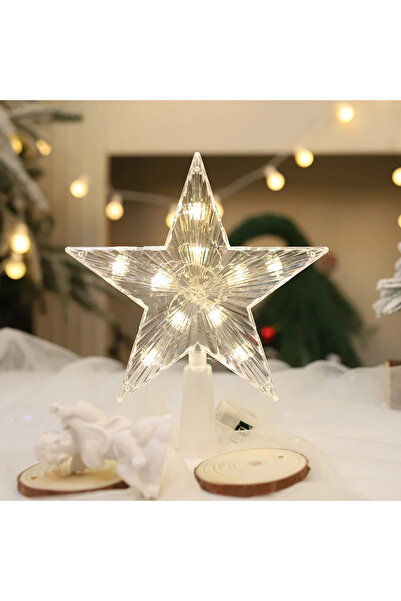 Choice زينة شجرة عيد الميلاد 15 سم بنجوم أضواء بيضاء دافئة لديكور غرفة المنزل...