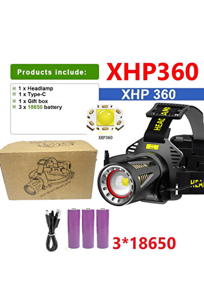 Choice مصباح يدوي LED عالي الطاقة H610 3x18650، مصباح أمامي بمستشعر، مصباح أم...