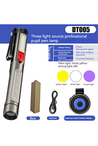 Choice DT005 قلم فحص محمول بالأشعة فوق البنفسجية LED للإسعافات الأولية ومصباح يدوي لفحص العمل وطبيب الطوارئ