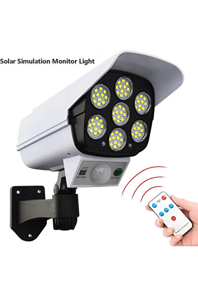 Choice 0-5W solar light 2178T 3Modes Multi-angle Lighting Remote Control Solar Powered Simulation Monitorin