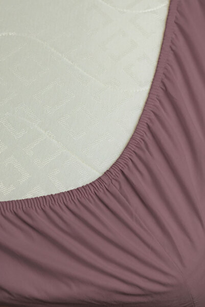 FAVORA 100% Cotton Ranforce Premium King Size Fitted Sheet - Dusty Rose