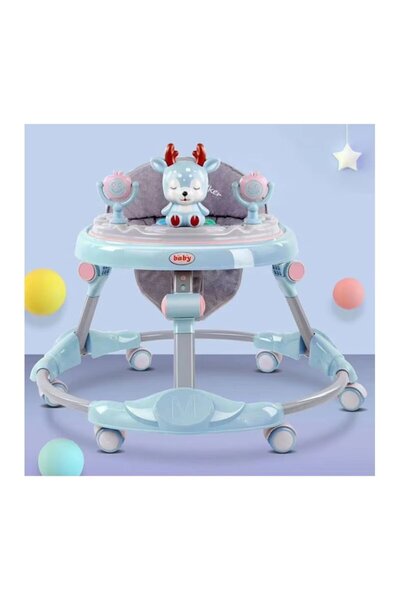 Mixbo Adjustable baby walker Mixbo, reindeer model, 6 months+, blue
