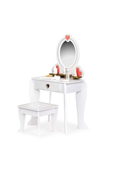 Ecotoys Τουαλέτα, Ξύλινη, Σετ αξεσουάρ, Λευκό KID977215
