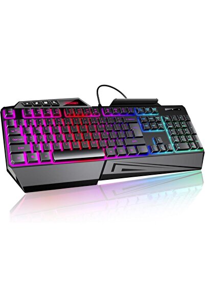 BestGod Rgb Backlit Gaming Keyboard, 108-Key Wired Computer Keyboard, High-Speed Response