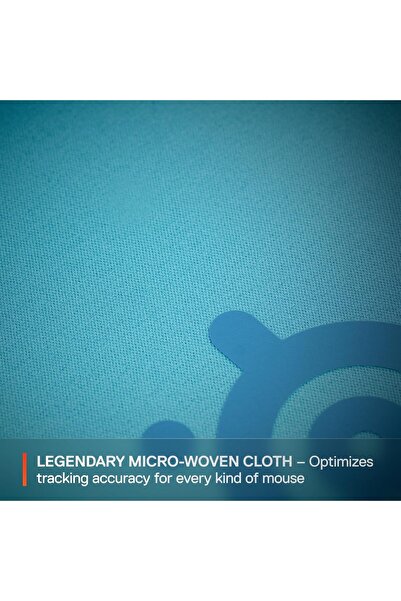 SteelSeries QcK Cloth Gaming Mouse Pad - Micro-Woven Surface - Size M - Aqua