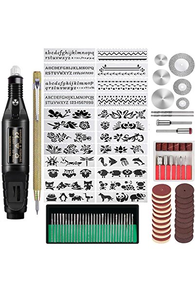 Arabest 108PCS Engraving Tool Kit, Multi-Functional Electric Micro Engraver Pen with DIY Rotary Tool