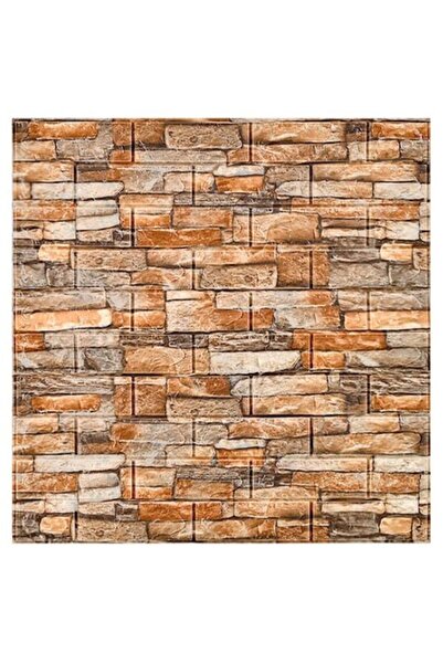 OEM Set of 10 3D Wallpaper Tiles, 70 x 77 cm, 3 mm Thickness, Polyethylene, Brick Pattern,