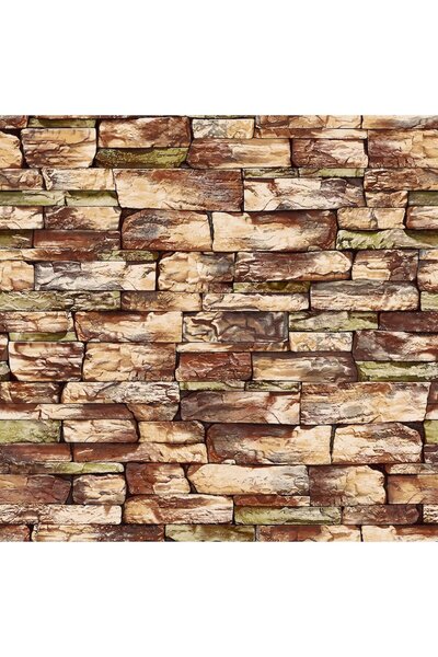 OEM Waterproof wallpaper Brick brown, 0.53m x 10.05m, 5.3 sq m
