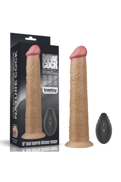 LOVETOY Vibrator cu cap rotativ din silicon platină 25 cm
