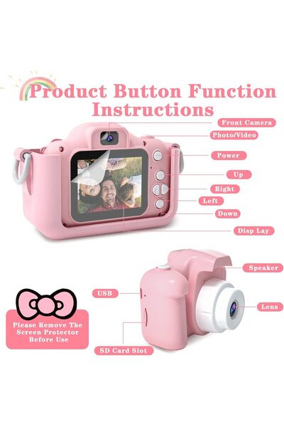 DoMad® Children's camera, micro SD 32GB, 1080P HD, 23 million pixels, 2.4 inch, 600 mAh, 3 years+, USB