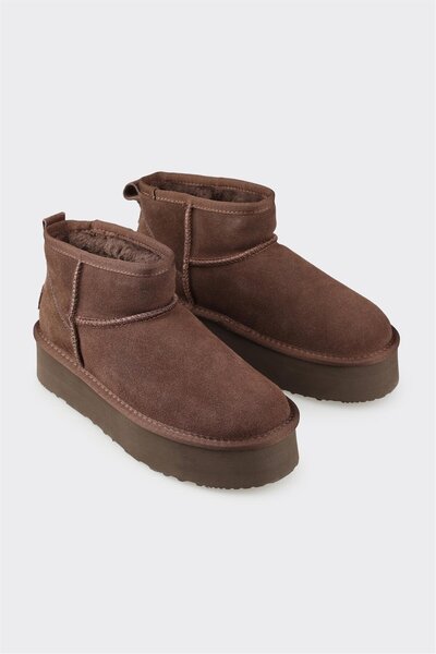 Elle Shoes Kahve Deri Kadın Günlük Bot