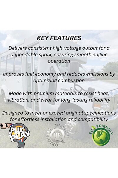 Generic ملف الإشعال الأيسر AL3Z12029B مناسب لفورد E-350 2017/فورد F-150 2010-2014