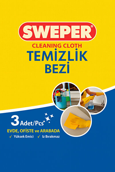 Sweper Temizlik Bezi 31x35 cm 3 lü