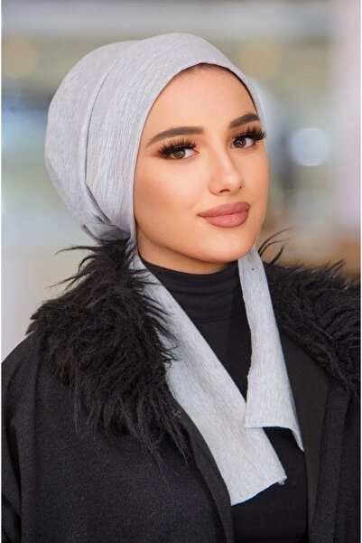 Aişe tesettür Gray Scarf Bonnet
