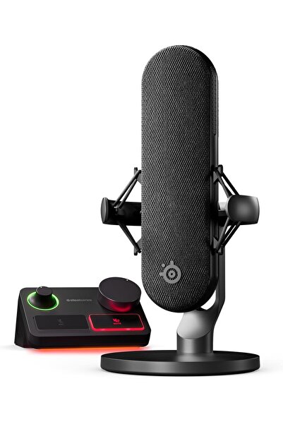 SteelSeries Alias Pro XLR Microphone Plus Stream Mixer, Black