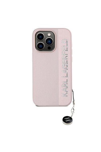 Karl Lagerfeld Stony Saffiano Rhinestones iPhone 16 Pro Max Anahtarlıklı KL S...