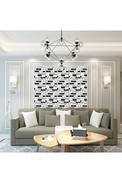 OEM Set of 10 x 3D Marble Imitation Wallpaper Tiles for Kitchen Living Room Walls