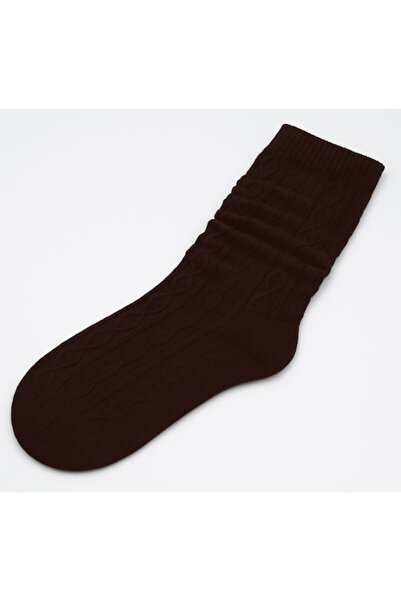Mixbo - Women's long socks, brown, one-size (EU 35–38)