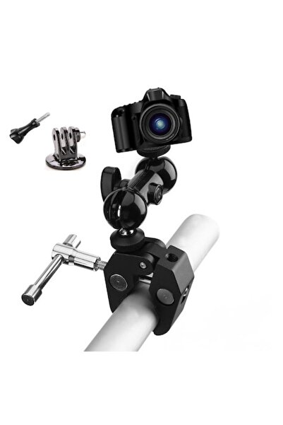 XTW Suport cu clemă din aluminiu pentru camere de acțiune (GoPro, Insta360, D...