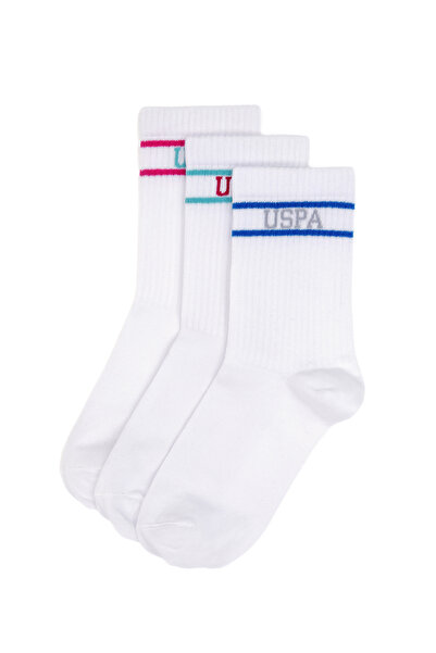 U.S. Polo Assn. Women's White Socks 50317998-Vr013