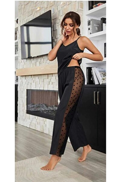 SWARO tül pijama takımı ip askılı