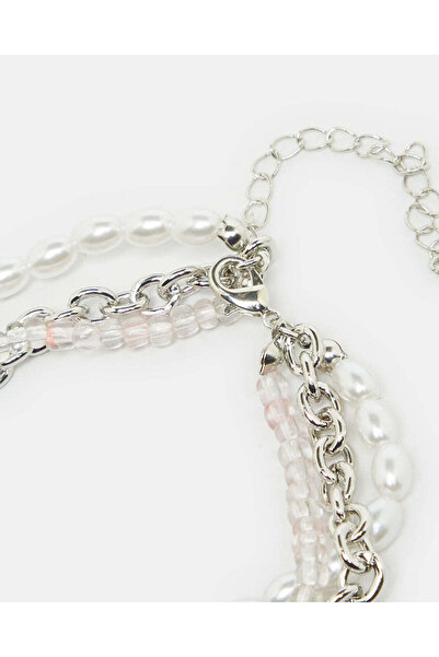 REDTAG Girls Silver Embellished