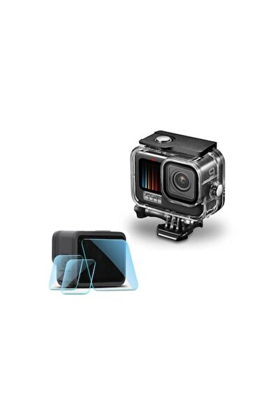 XTW Carcasă impermeabilă pentru GoPro Hero 9/10/11/12 cu folie de protecție pentru ecran și obiectiv - Transparentă