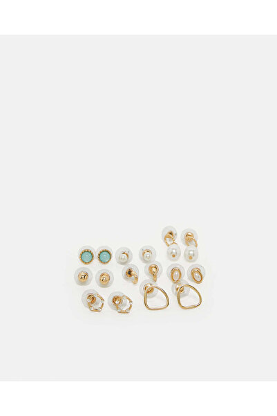 REDTAG أقراط نسائية مزخرفة متنوعة (8 أزواج)