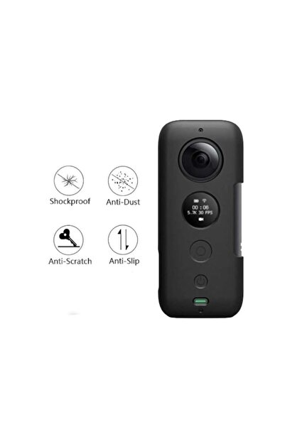 XTW Husă de protecție din silicon pentru camera de acțiune Insta360 One X / One X1, neagră