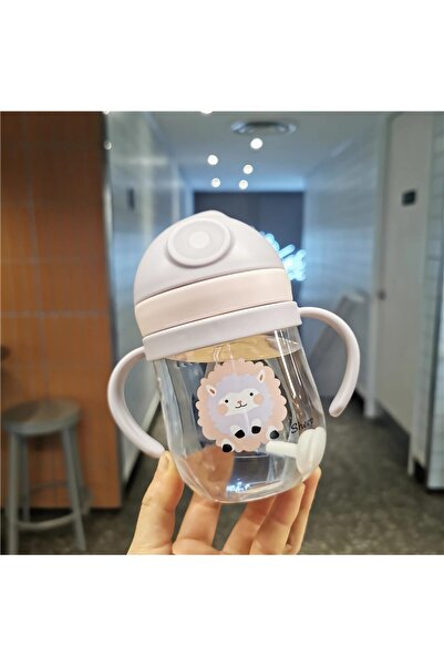 Generic X-Spring 300ml Leak-Proof Straw Sippy Cup with Handles - Transitional Training Cup for 6-12 Months