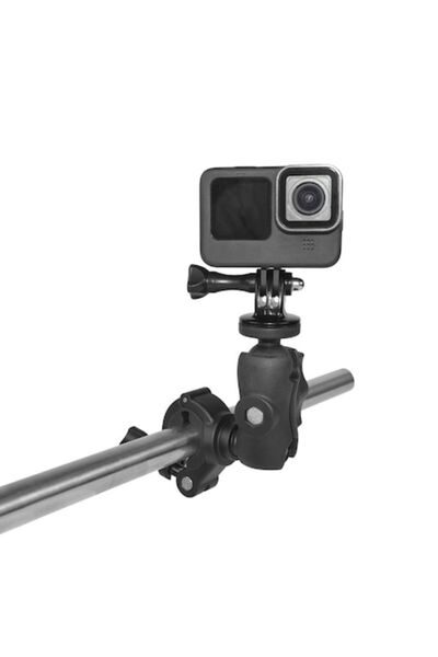 XTW Suport cameră ghidon 360° pentru motocicletă/bicicletă, metalic universal, compatibil cu GoPro, insta36