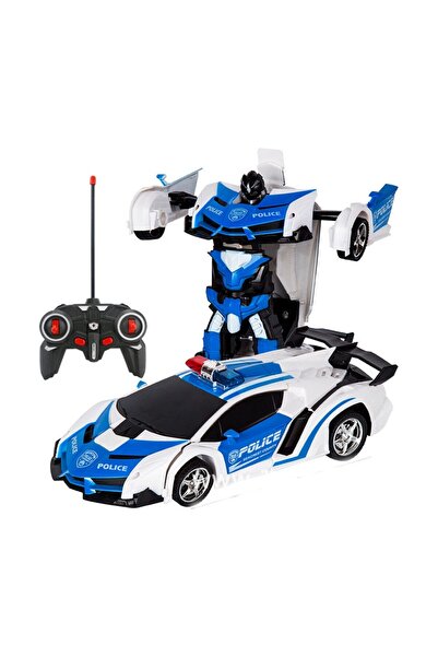 NeUygun Uzaktan Kumandalı Şarjlı Robota Dönüşen Araba Işıklı 1/18 Ölçek Transformers Robota Dönüşen Araba