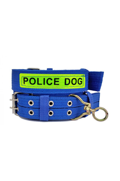 OEM Dog collar (leash) 80 cm fluorescent POLICE DOG