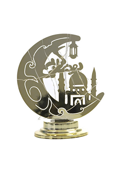 Moon Decoration Light Wooden Muslim Lighting Islamic Palace Led Decor Ramadan Decoration